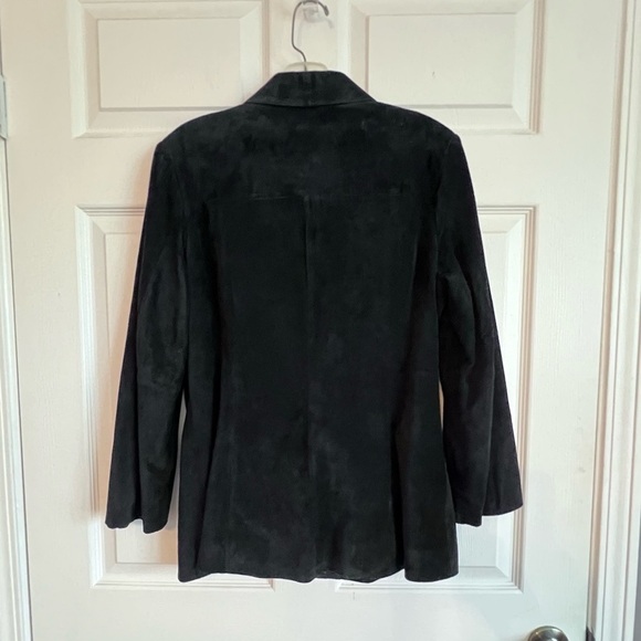 Preston & York Black Soft Suede Leather Full Zip Jacket Womens Size Medium - Picture 2 of 11